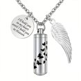 thumbnail image 1 of 2 uds joyería de cremación collar de urna para cenizas collar de cenizas conmemorativas con ala de Ángel recuerdo conmemorativo para mascotas humanas, 1 of 5