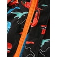 thumbnail image 6 of Fdqin Boys Zip Up Hoodie Dinosaur Print Kids Rain Jackets Casual Fall Waterproof Coats with Pocket Black 9-10 Years, 6 of 6
