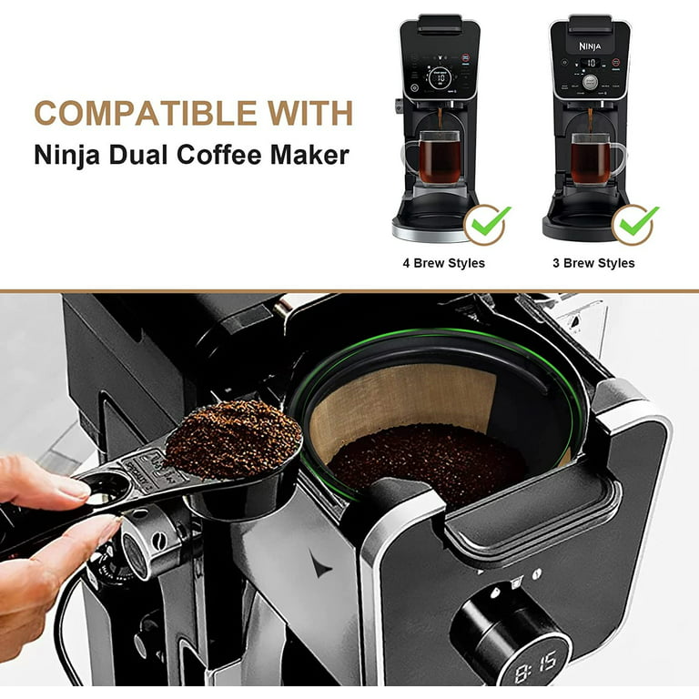 FANJIE 2 Pack Reusable Coffee Filters for Ninja CFP301 DualBrew Pro Coffee  Maker Stainless Steel 