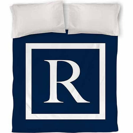 IDG Classic Block Monogram Duvet Cover, Blue