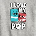 thumbnail image 3 of Instant Message - I Love My Pop Graphic Long Sleeve Fleece Sweatshirt, 3 of 6