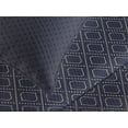 thumbnail image 4 of Ambesonne Navy Blue Quilted Bedspread Set 3 Pcs, Geometric Ogee Tile, Queen Size, Dark Blue Tan, 4 of 5