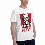 Kfc Logo Men'S Basic Short Sleeve T-Shirt Fashionable White X-Large