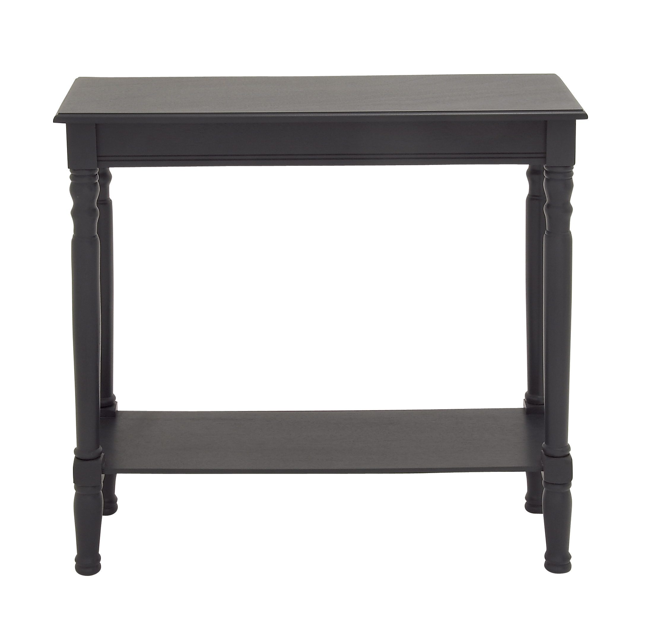 Decmode Farmhouse Black Pine Wood Console Table, Black - Walmart.com