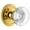 Lifetime Brass, variant on Grandeur Bordeaux Crystal Door Knob with Circulaire Rosette