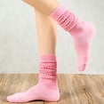 thumbnail image 5 of YEUHTLL Women Men Multicolor Slouch Boot Socks Casual Extra Long Loose Stacked Chunky Scrunch Knee High Stockings Ruched Bubble Leg Warmer, 5 of 19