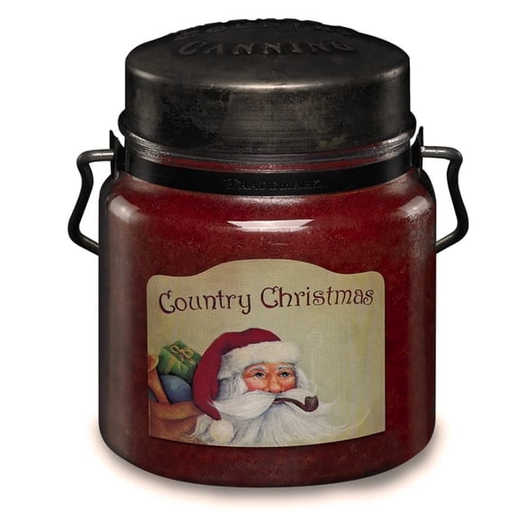 McCall’s Candles | Country Christmas | 16 oz Scented Candle | USA-Poured | Vintage Rustic Jar with Carrying Handles | Sweet Nostalgic Holiday Fragrance