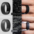 thumbnail image 3 of shiyou-Silicone Wedding Rings for Men - Breathable Step Edge - Mixed, 9.5-10 (19.8mm), Silicone, 3 of 4