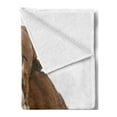 thumbnail image 2 of English Bulldog Soft Flannel Fleece Blanket, Father and Son Bulldogs Fathers Day Photograph Domestic Pet Animals, Cozy Plush for Indoor and Outdoor Use, 50" x 60", Brown White Black, by Ambesonne, 2 of 5