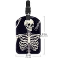 thumbnail image 6 of Square 2Pack PU Leather Skeleton Cruise Luggage Tag with Privacy Cover and Name ID Tag for Travel Handbags Backpacks Luggage Tags, 6 of 6