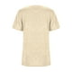 thumbnail image 5 of Nueva camiseta de manga corta con cuello en V para mujer: prenda informal de primavera/verano, poliéster/spandex, diseño fruncido en la cintura, 5 of 5