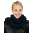 thumbnail image 2 of C.C Women's Winter Cable Knit Sherpa Lined Warm Infinity Pullover Scarf, Navy, 2 of 4