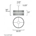 thumbnail image 4 of Et2 E34207 Chimes 34" Wide Led Drum Chandelier - Black / Satin Nickel / Satin Brass, 4 of 10