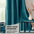 thumbnail image 4 of JIUZHEN Teal Room Darkening Velvet Curtains 90 inches Long for Living Room, Soft Rod Pocket Thick Noise Reducing Window Drapes for Bedroom Home Office, 52W x 90L, Set of 2 Panels with Tiebacks, 4 of 11