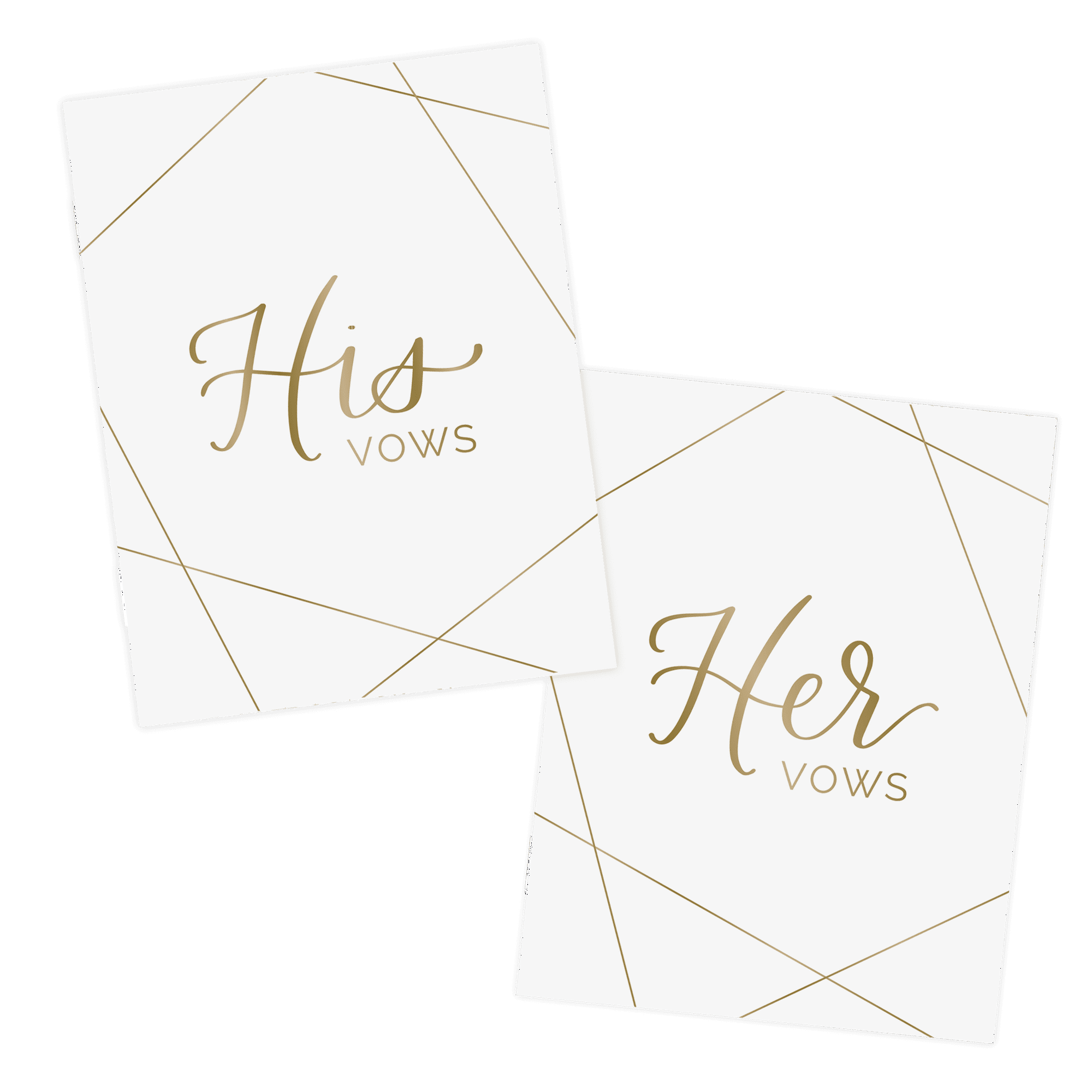 bloom daily planners Vow Book Set, Wedding Vows, Geometric