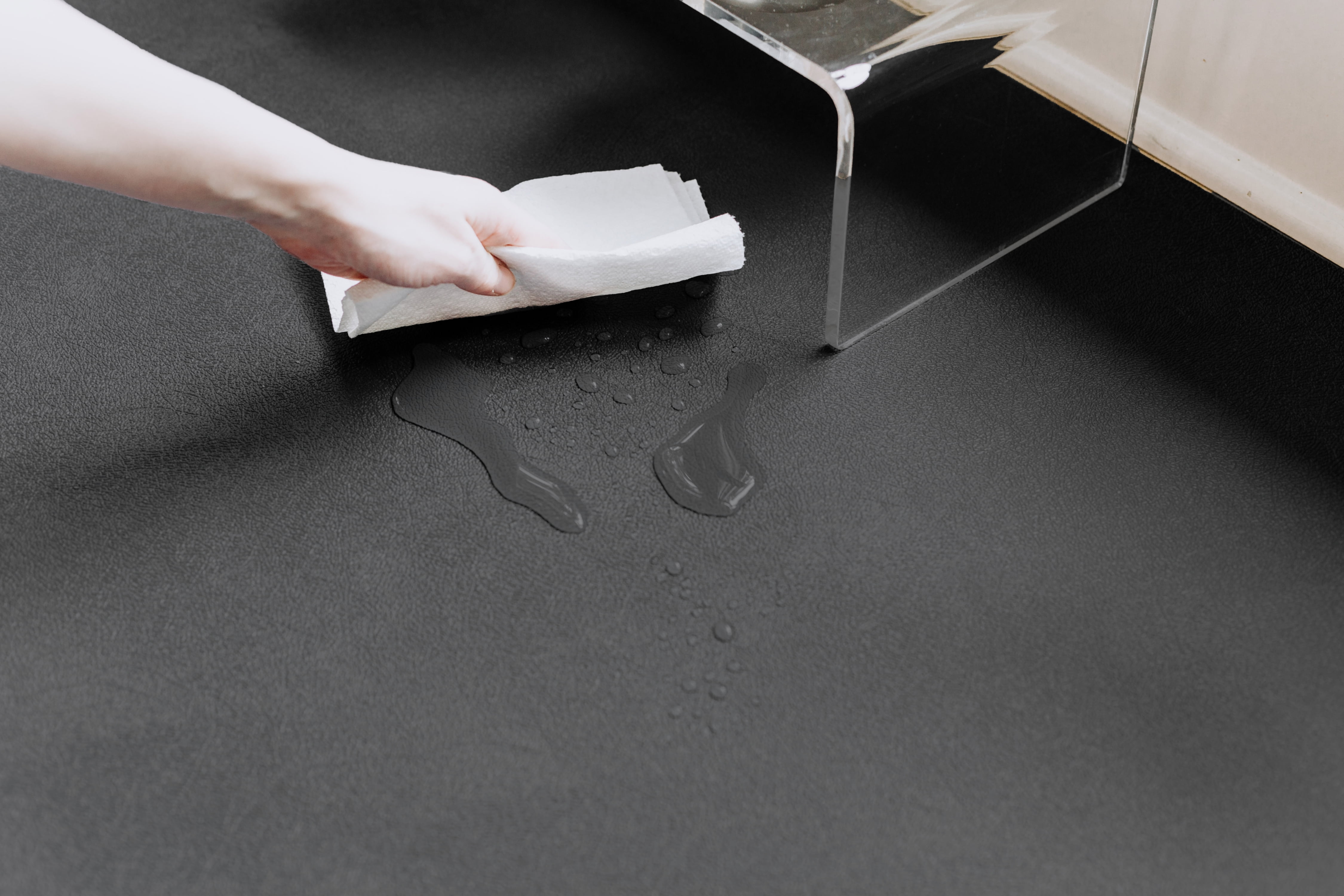 visit the g-floor store Levant Texture Protective Vinyl Floor Covering Pets 7.5ft x 17ft Gray