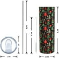 thumbnail image 2 of Christmas 20 Oz Tumbler with Handle and Straw, Christmas Tree Gifts Stainless Steel Insulated Skinny Cup, Xmas Holiday Gifts for Women Men, 2 of 6