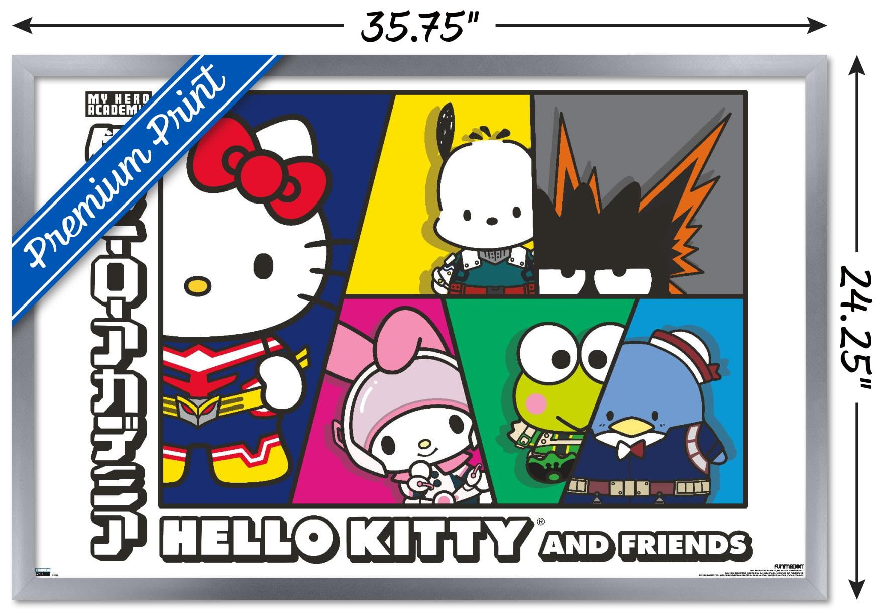 My Hero Academia X Hello Kitty And Friends - Shapes Wall Poster, 