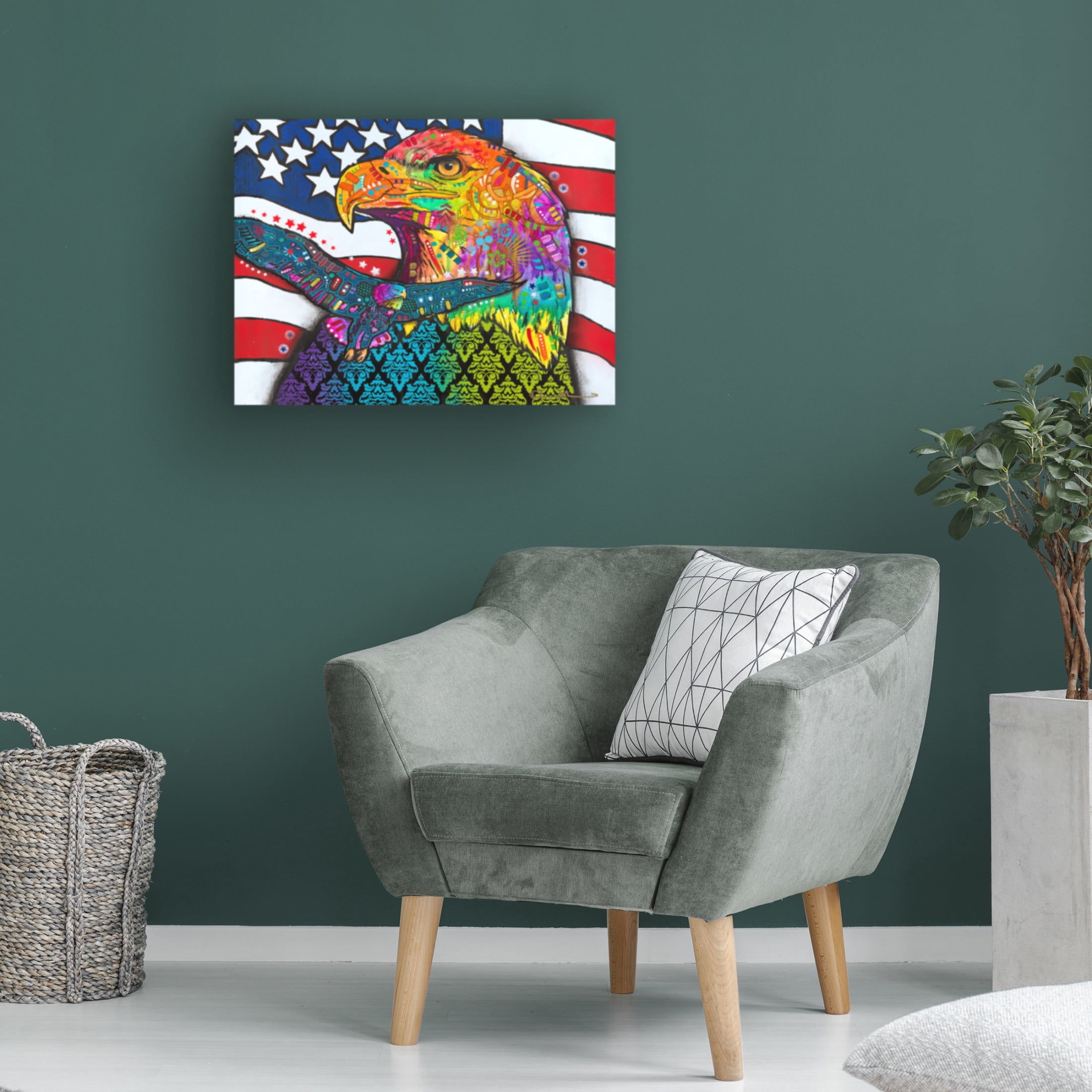 Canvas Wall Art - Dean Russo 'American Eagle' Wall Art for Living Room, Bedroom, or Office Décor by Trademark Fine Art - 47 x 35 Inches