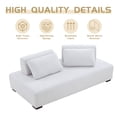 thumbnail image 3 of Williamspace 85.4" Modern Sofa Couch,Luxury Sofa Couch with 2 Movable Heavy Backrest and Pillows,Leisure Chaise Sofa for Apartment Living Room,Beige, 3 of 6