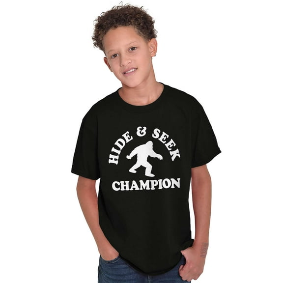 Bigfoot the Hide and Seek Champion Crewneck T Shirts Boy Girl Teen Brisco Brands L