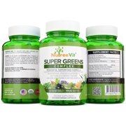 SuperGreens - Spirulina, Chlorella, Wheatgrass + More - Energy & Immune Booster