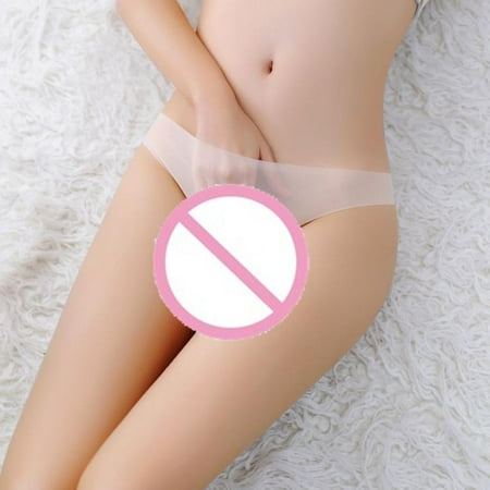 

KDDYLITQ Women Thongs T-Back Mesh Seamless Sexy Panty Low Rise Flesh Color One Size