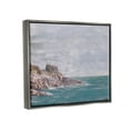 thumbnail image 3 of Stupell Industries Rocky Cliff Ocean Landscape Painting Luster Gray Floating Framed Canvas Print Wall Art, Design by Savannah Miler, 3 of 6
