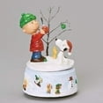 thumbnail image 6 of Charlie Brown and Snoopy Snowy White Glitter 7 x 5 Resin Holiday Musical Figurine, 6 of 6