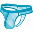 thumbnail image 5 of JOCKMAIL 4PCS/Pack Mens Thongs Underwear JockStrap Mens Bikini Underwear G-string for Men Ice Silk Underwear, 5 of 8