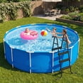 thumbnail image 3 of Ktaxon 3-Step 43" Steel Above Ground Pool Ladder, Heavy Duty Non-Slip, Black, 3 of 7