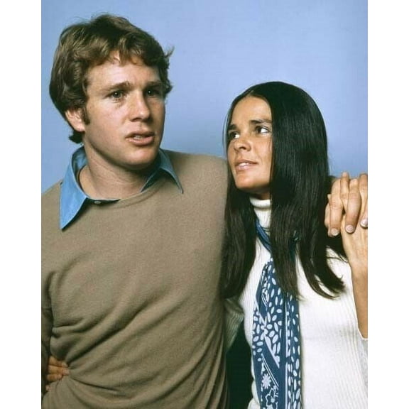 Love Story 1970 Ryan O'Neal & Ali MacgRaw arms around each other 8x10 inch photo
