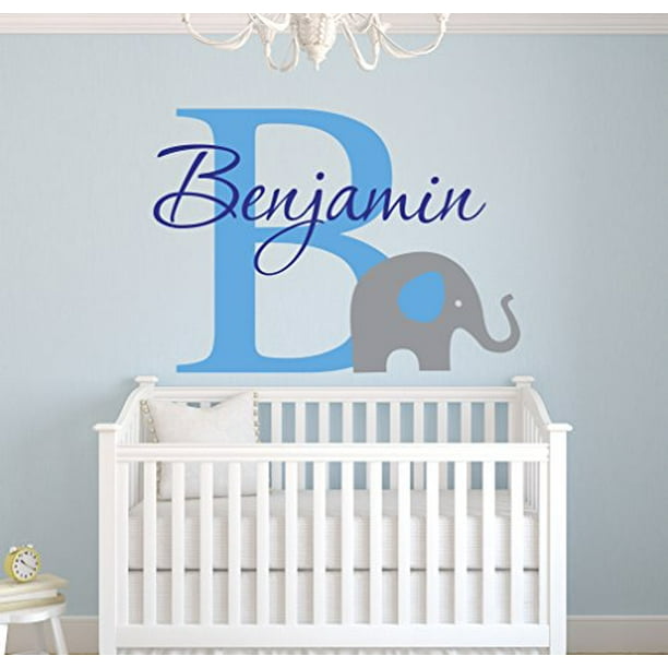 Custom Elephant Name Wall Decal For Boys Boy Decals Nursery Decor Vinyl 32wx22h Com - Elephant Wall Decals For Nursery Custom Elephant Name Wall Decal For Boys Boy Decals Nursery Decor Vinyl 32wx22h Com - Elephant Wall Decals For Nursery