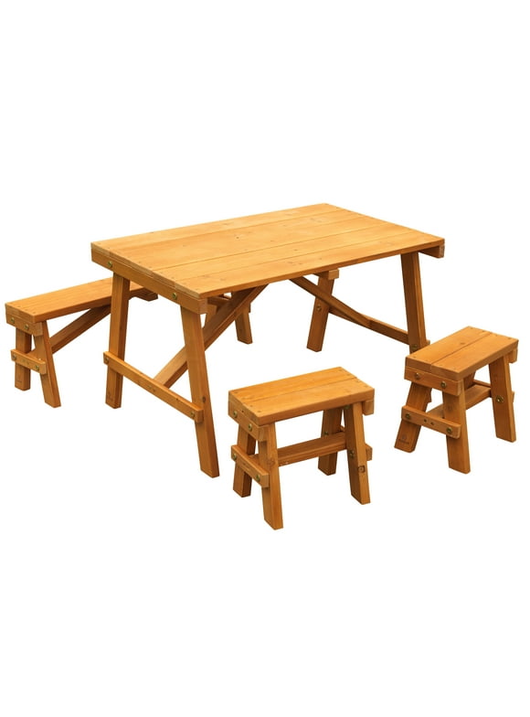Kid's Picnic Tables in Outdoor Play