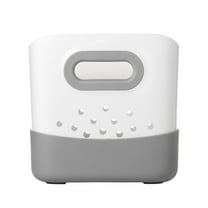 OXO Tot Stand Up Plastic Bath Toy Storage Bin, Gray