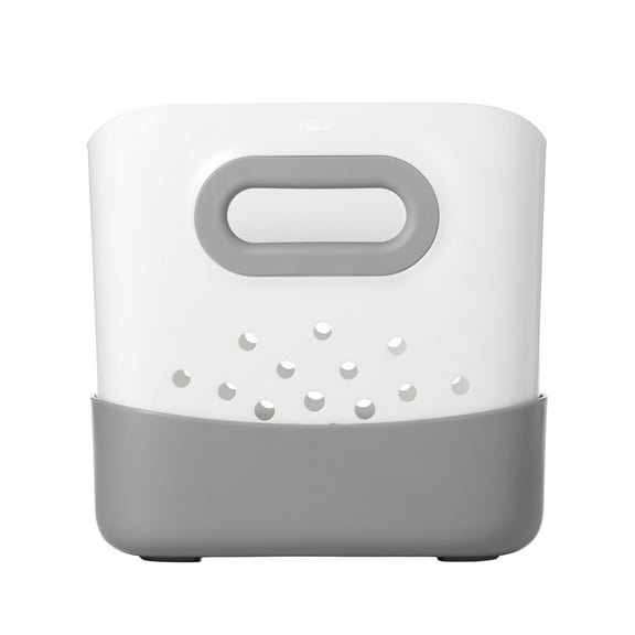 OXO Tot Stand Up Plastic Bath Toy Storage Bin, Gray