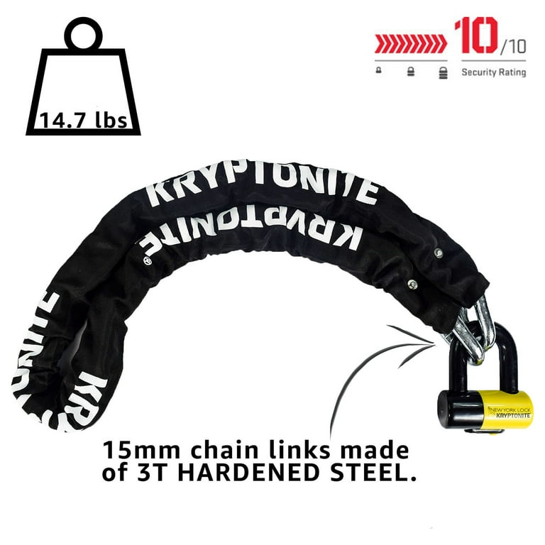Kryptonite 004752 New York Legend 1515 5ft 150cm Chain and NY Disc Lock