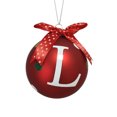 thumbnail image 1 of HOLIDAY TIME L RED LETTER GLASS ORNAMENT, 1 of 5