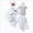 White, variant on 0-3 Months Newborn Baby Outfit Set Full Clothes Romper Newborn Eight Piece Set Toddler Separates One-Piece Footed Romper Newborn Gift