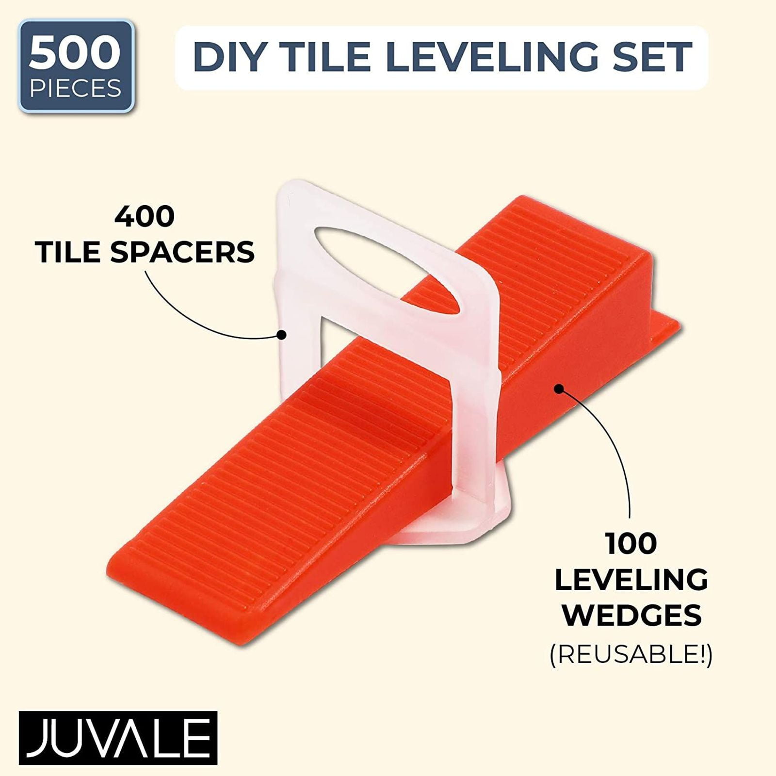 Tile Leveling System, Includes Spacers and Wedges (500 Pack) Tile Leveling System, Includes Spacers and Wedges (500 Pack)