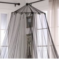 thumbnail image 4 of Black Oasis Round Hoop Polyester Sheer Mosquito Netting Bed Canopy, 4 of 4