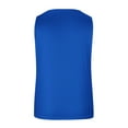thumbnail image 4 of ALLLIST Spring Tops for Women Blue Button V-Neck Solid Sleeveless Tank Tops Tank XXL, 4 of 5