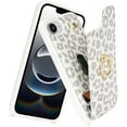 thumbnail image 3 of for iPhone 16e Case with Card Holder and Strap for Women,Crossbody Lanyard,Ring Stand,Snap Clasp,Cute Phone Wallet Cases 6.1 inch(White Leopard), 3 of 15