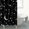 thumbnail image 5 of Gothic Shower Curtain Set - Dark Celestial Moon & Star Print, Mystical Cosmic Bath Decor, Waterproof Polyester 72"x84", Goth Aesthetic Gift, 5 of 5