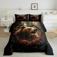 thumbnail image 2 of Brown Bear Comforter Set Dream Catchers Queen Bedding Sets,Red Rose Flowers Quilt Bed Set Woodland Animals Duvet Insert,Exotic Bohemian Decor, 2 of 7