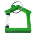 thumbnail image 3 of Craft County - Back 2 School - House Shaped Carabiner with Split Key Ring Colored Aluminum (Green, 10-Pack), 3 of 3