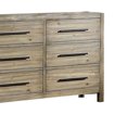 thumbnail image 2 of HomeRoots Decor Wooden Dresser with 6 Drawers and Bar Pull Handle, Oak Brown and Black, 2 of 3