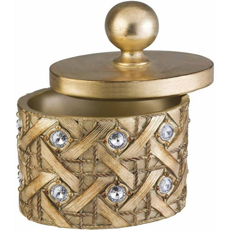 Ok Lighting 9"H Gold Glimmer Deco Box, Gold