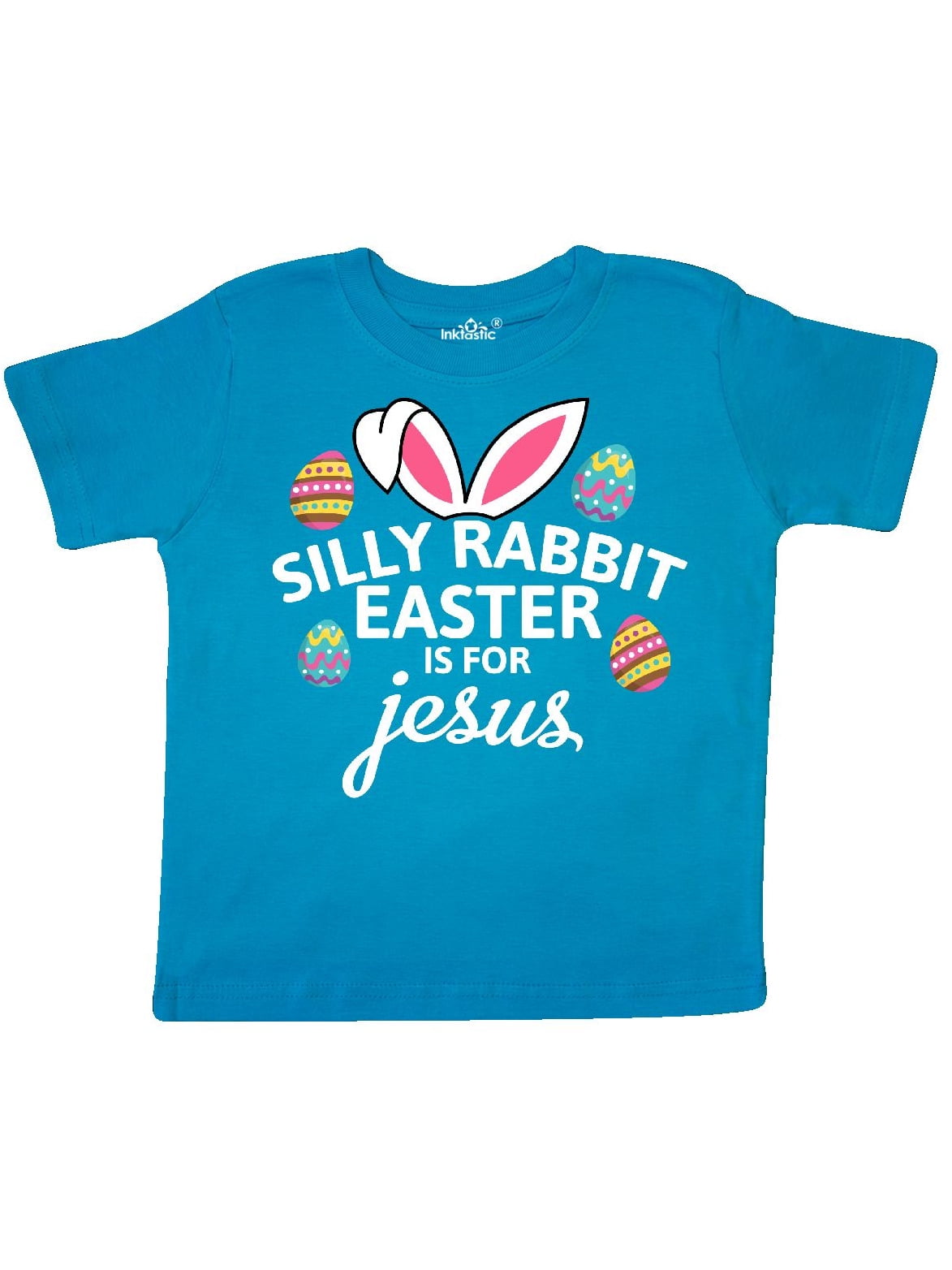inktastic My Step Dad Loves Me with Bunny and Easter Eggs Toddler T-Shirt