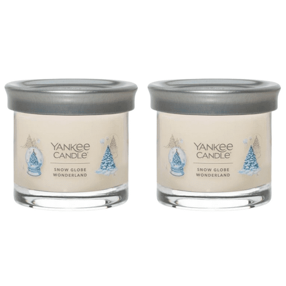 Yankee Candle Small Tumbler Scented Single Wick Jar Candle, Snow Globe Wonderland, 4.3 oz (Pack of 2)